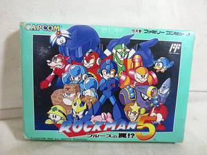 美品 カプコン　FC ファミコン ロックマン5 ブルースの罠!?