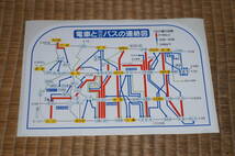 【送料120円～】西武鉄道「電車と西武バスの連絡図」のステッカー_画像1