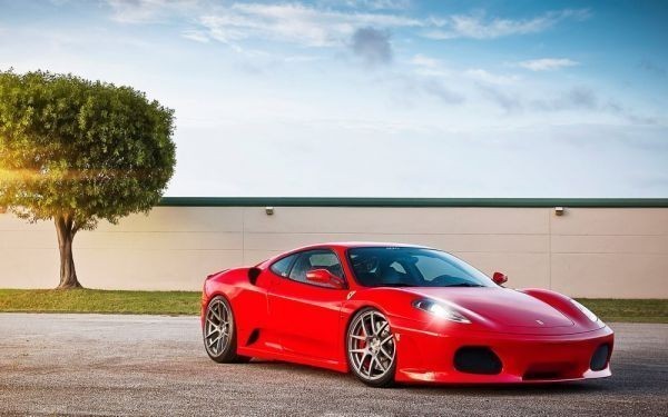 Póster de papel pintado estilo pintura roja Ferrari F430 Scuderia, versión extragrande y ancha, 921 x 576 mm (tipo adhesivo despegable) 004W1, Bienes relacionados con el automóvil, Por fabricante de automóviles, Ferrari