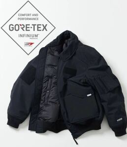 Продано +Phenix / Plus Phoenix Freaks Bespoke GORE-TEX ПУХОВАЯ Летная куртка / Gore-Tex Пуховая летная куртка / Водоотталкивающий черный M