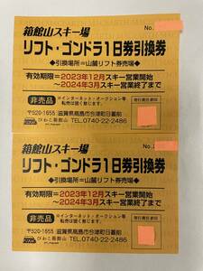 函館山スキー場リフトゴンドラ１日券/2枚セット