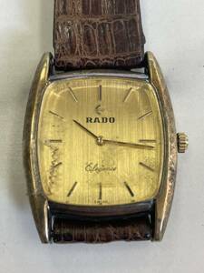 47.不動品・RADO ラドー エレガンス シルバー 925 手巻き SV ゴールド メンズ 純正尾錠//WA40