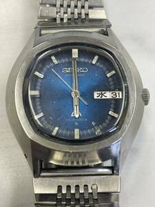 6.稼働品・SEIKO セイコー 5606-5140 LM ロードマチック 3針 デイデイト 自動巻 25石 青文字盤 メンズ 腕時計//TO180