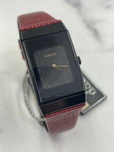 10.未使用・デットストック・稼動品・RADO ラドー ダイヤスター クォーツ レディース 腕時計 セラミック 純正ベルト ハイテック//WA140