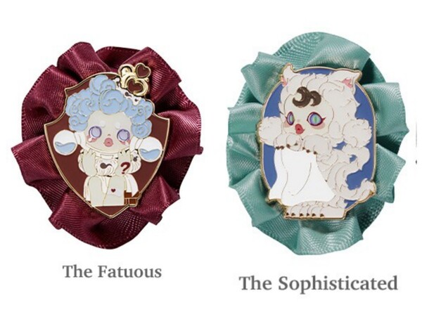 SKULLPANDA Everyday Wonderland シリーズ マグネットバッジ 2種セット チェシャ猫 ハートの王様