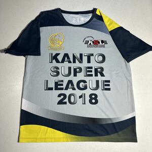 國學院久我山高校 ラグビー部 関東スーパーリーグ 2018 オフィシャル official ドライシャツ Oサイズ