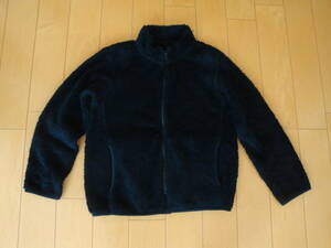 UNIQLO フリースジャケット 黒 140cm キッズ ユニクロ 子供服