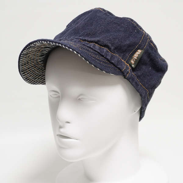 PHATEE DENIM HALF CAP ファッティー デニム ハーフキャップ 帽子 インディゴ ヘンプ/コットン ワークキャップ