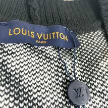 未使用タグ付/シスルウール★国内正規品 23ss ルイヴィトン LOUIS VUITTON 総柄ニット ジャガード セーター カーディガン ロゴ刺繍 定26万_画像4