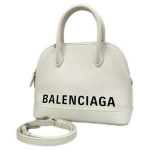 バレンシアガ ハンドバッグ ヴィル トップハンドル レザー 550645 BALENCIAGA バッグ 2wayショルダーバッグ 白 【安心保証】