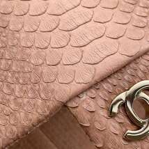 シャネル チェーンショルダーバッグ ココマーク パイソン CHANEL バッグ 2wayクラッチバッグ 【安心保証】_画像10