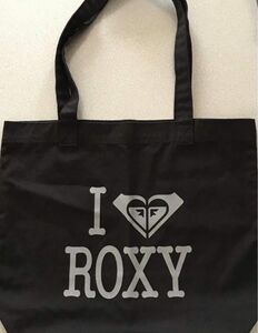 ROXY　肩掛け ショルダーバッグ　黒色　　　トートバッグ　サブバッグ　エコバッグ　　　ロキシー　クイックシルバージャパン