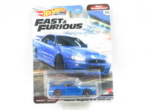 n1521 ホットウィール プレミアム ワイルドスピード Nissan Skyline GTR (BNR34) 日産 スカイライン 1/5 FAST SUPERSTARS