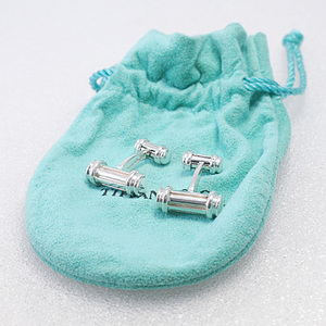  Tiffany SV925 jpy pillar type mat × specular stripe cuffs silver has been finished (14396)