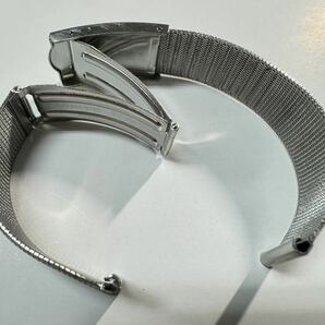 BAMBI 腕時計のベルト 18mm幅 中古 バンビ ブレス バンド ベルト ステンレスベルト ブレスレット stainless steel bracelet 94-1の画像9