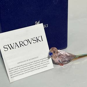  прекрасный товар SWAROVSKI Swarovski crystal розовый длиннохвостый попугай украшение произведение искусства 