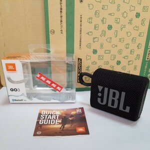 【未使用】JBL GO 3 ポータブルスピーカー 防水 ブラック 箱付き　ケーブルなし