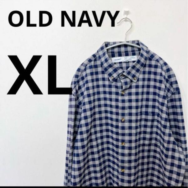 OLD NAVY オールドネイビー　ネルシャツ　XL チェック柄
