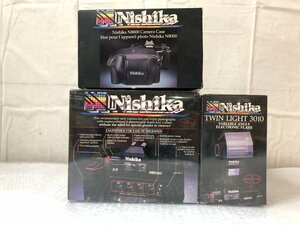 k160*80 【現状品】 訳アリ Nshika(ニシカ）3－Dカメラ 35ｍｍ Ｎ８０００ ストロボ＆ケース付き セット