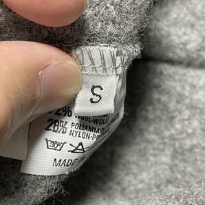 イタリア製 ウールパーカ S WOOL ITALY 厚手 パーカー 灰色の画像7