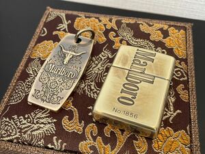 1円 超希少 未使用 ZIPPO ジッポライター マルボロ Marlboroオイルライターゴールドライター ZIPPO 真鍮製 新品 箱付き