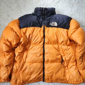 ノースフェイス【ヌプシ ダウンジャケット オーバーサイズ 超希少サイズ XXL】 THE NORTH FACE ヌプシダウン ブラック オレンジ 3L 2XL