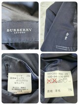 美品 バーバリー ロンドン【紺ブレ 金ボタン ダークネイビー モヘヤ ダブル BB5 L相当】BURBERRY LONDON テーラードジャケット ブレザー _画像10