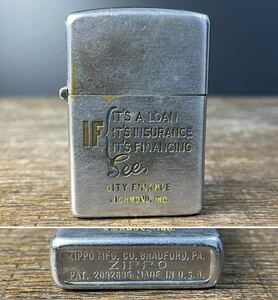 Zippo ヴィンテージ ジッポ 3バレル 初期 1937〜1950年代製 企業物 オイルライター タバコ 煙草 喫煙具 喫煙グッズ 14