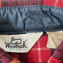 70s vintage Woolrich ウールリッチチェック柄ウールシャツ_画像8