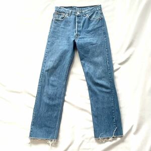 90s USA Levi's 501 denim pants アメリカ製　リーバイス　裾カットオフ　デニムパンツ　ヴィンテージ　vintage