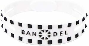 新品 送料無料 正規品 BANDEL Lサイズ バンデル スタッズブレスレット ホワイト ブラック 白 黒 シリコン ブレス パワーバランス