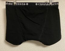 新品 CHROME HEARTS クロムハーツ ショートボクサーパンツ L 黒x白 シューホースロゴ トランクス ショーツ 下着 22k 財布 リング デニム_画像6