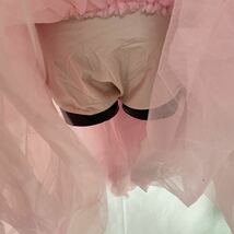【1円】【未使用】バレエ レオタード一体型 ドレス 衣装 光沢 ナイロン ピンク 大きいサイズB25_画像5