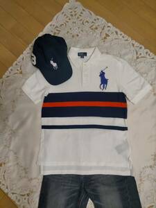  Ralph Lauren большой po колено рубашка-поло с коротким рукавом (150)