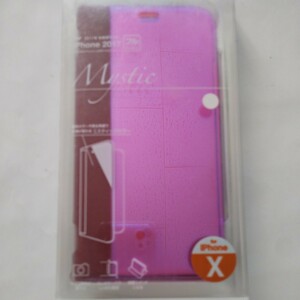 iPhone X用 手帳型ケース ミスティック ピンク スタンド機能 3369IP8A