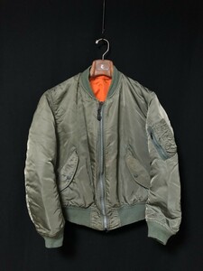 USA製 ヴィンテージ◆ALPHA INDUSTRIES アルファ MA-1 フライトジャケット M　カーキ