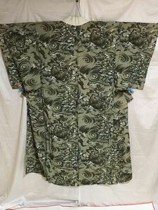  antique long kimono-like garment men's man Japanese clothes kimono underwear Japanese clothes silk old cloth 