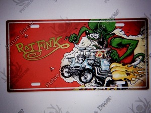 ラットフィンク サインプレート ライセンスプレート ナンバー RATFINK LP2996