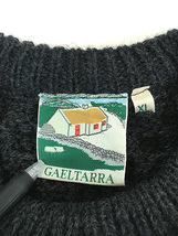 古着 80s Ireland製 Gaeltarra ケーブル編み アラン フィッシャーマン ローゲージ ウール ニット セーター Dグレー XL_画像5