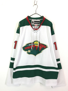 古着 90s Canada製 Reebok NHL Minnesota Wild ワイルド メッシュ ホッケー シャツ XL位 古着