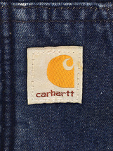 キッズ 古着 80s Carhartt 裏地 チェック柄 ブランケット デニム アクティブ パーカー ジャケット 3-4歳位古着_画像7