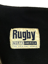 古着 90s Canada製 Rugby ビニール レザー フロント フルジップ フリース ワーク ベスト L_画像9