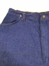 古着 70s USA製 Wrangler 濃紺 ライトオンス デニム ビッグベル フレア パンツ ジーンズ W31 L27.5_画像3