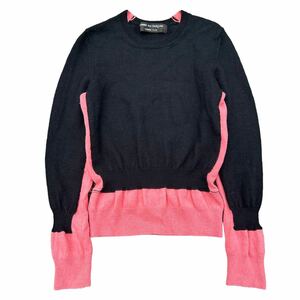 99aw COMME des GARCONS homme plus docking knit tops archive ギャルソン 川久保玲 reikawakubo collection design japan black pink