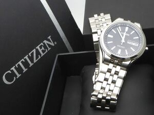 1000円スタート 腕時計 CITIZEN シチズン EXCEED エクシード H100-T018661 電波ソーラー デイデイト ブラック文字盤 メンズ 12 R60005