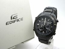 1000円スタート 腕時計 CASIO カシオ EDIFICE エディフィス 5423 EQW-T620 電波ソーラー ブラック文字盤 メンズ 付属品付 12 T60028_画像1