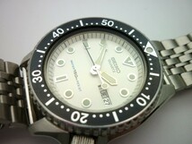 1000円スタート 腕時計 SEIKO セイコー ダイバー 6458-600B 150M クオーツ QZ デイデイト ホワイト文字盤 箱/説明書付 メンズ 1 T711_画像10