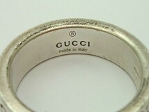 1000円スタート リング GUCCI グッチ ゴースト Ag925 9刻印有 約9号 総重量約4.9g シルバー SILVER スカル アクセサリー 指輪 WHO U720_画像6