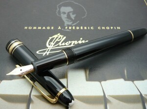 1000円スタート 万年筆 MONTBLANC モンブラン マイスターシュテュック Pix ペン先4810 14K 585 ネーム入り 付属品有(ショパン) 1 T10026