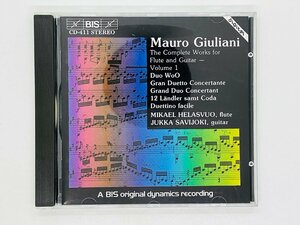 即決CD オーストリア盤 Giuliani Music for Flute & Guitar, Vol.1 / Helasvuo / Savijoki / BIS-CD-411 made in Austria Y44